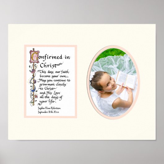 Bestätigung in Christ Girl Fotograf Poster (Vorne)