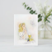 Bestätigung, Kommunion Girl Postkarte (Stehend Vorderseite)