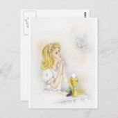 Bestätigung, Kommunion Girl Postkarte (Vorne/Hinten)