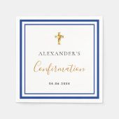 Bestätigung königsblauer Typ Serviette (Vorderseite)