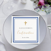 Bestätigung königsblauer Typ Serviette