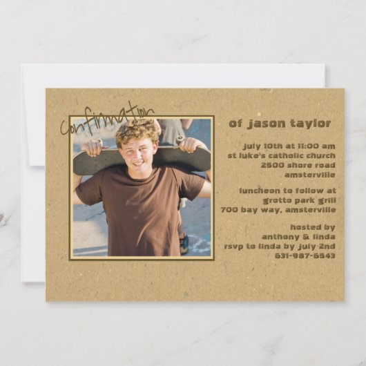 Bestätigung Lässiges Foto Einladung (Vorderseite)