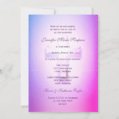 Bestätigung mit Glühkreuz in Regenbogenfarben. Einladung (Rückseite)