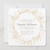 Bestätigung moderner Goldfolien Einladung (Vorderseite)