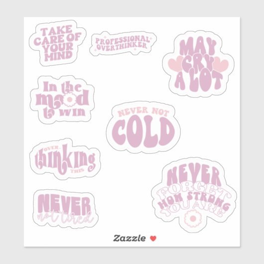 Bestätigung Motivierend Zitat Inspiration Aufkleber (Blatt)