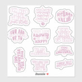 Bestätigung Motivierend Zitat Inspiration Aufkleber (Blatt)