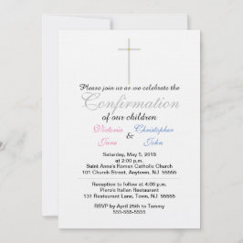 Bestätigung Pink Blue Twins Einladungen