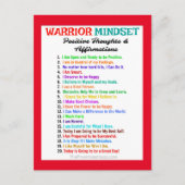 BESTÄTIGUNG POSTCARD - WARRIOR MINDSET POSTKARTE (Vorderseite)