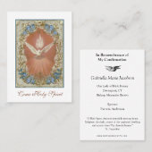 Bestätigung Religiöse Heilige Geisttaube Platzkart Platzkarte (Vorne/Hinten)