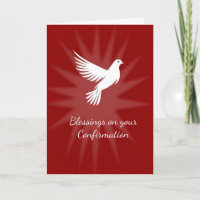 Bestätigung Religiöse Rote Taube Strahlen Design