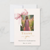 Bestätigung rosa Bug Foto Dankeskarte (Vorderseite)