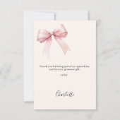 Bestätigung rosa Bug Foto Dankeskarte (Rückseite)