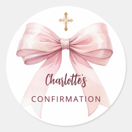 Bestätigung Rosa Bugmäuse Runder Aufkleber (Vorderseite)