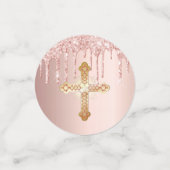 Bestätigung Rose Gold Glitzer Tropfen Foto Konfetti (Klein Vorderseite)