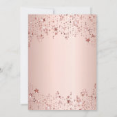 Bestätigung Rose Goldstars Mädchen elegant Einladung (Rückseite)