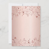 Bestätigung Rose Goldstars Mädchen Luxus Einladung (Rückseite)