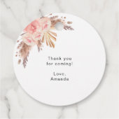 Bestätigung rot Pampas Gras Blumenbeet Vielen Dank Geschenkanhänger (Rückseite)