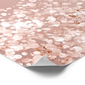 Bestätigung rot Rose Gold Glitzer Staub willkommen Poster (Ecke)