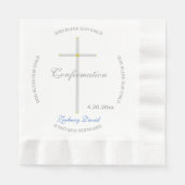 Bestätigung Silver Cross Boy Blue Name Serviette (Vorderseite)