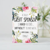 Bestätigung Sponsor Geschenk wirklich Großer Spons (Stehend Vorderseite)