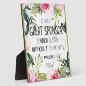 Bestätigung Sponsor Geschenk wirklich Großer Spons Fotoplatte (Seite)