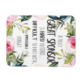 Bestätigung Sponsor Geschenk wirklich Großer Spons Magnet (Horizontal)