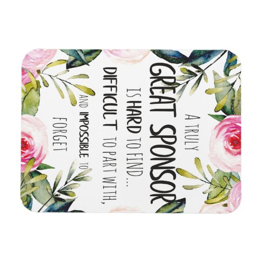 Bestätigung Sponsor Geschenk wirklich Großer Spons Magnet (Horizontal)