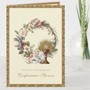 Bestätigung Sponsor Vielen Dank Religious Feiertagskarte