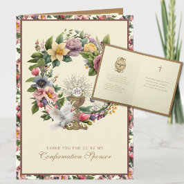 Bestätigung Sponsor Vielen Dank Religious Feiertagskarte