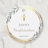 Bestätigung staubblaue Imitate Goldfolie BevorzuTa Geschenkanhänger (Vorderseite)