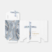 Bestätigung staubblaues Aguatenkreuz Geschenkschachtel (Ungefaltet)