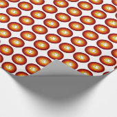 Bestätigung Taube mit Gold, rote Strahlen Geschenkpapier (Ecke)