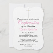 Bestätigung über die Tochter rosa Einladung (Vorderseite)