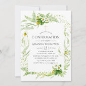 Bestätigung von Aquarellgrün Einladung (Vorderseite)