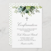 Bestätigung von Aquarellgrün Einladung (Vorne/Hinten)