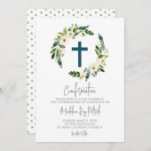 Bestätigung von Blumenkranken Einladung (Vorne/Hinten)