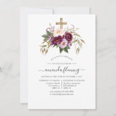 Bestätigung von Burgund/Marsala und Peach Einladung (Vorderseite)