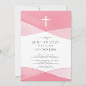 Bestätigung von Pink Watercolor GIRLS Einladung (Vorderseite)