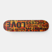 Bestätigungen schwarz - feuerrot skateboard (Horizontal)
