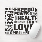 Bestätigungen schwarz - Hintergrund deutlich Mousepad (Mit Mouse)