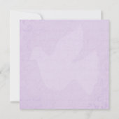 Bestätigungs-Heiliger Geist Taube und Einladung (Rückseite)