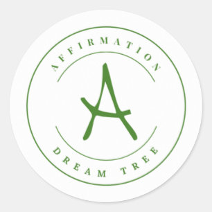 Bestätigungs-Traumbaum-Logo-Rund-Stickerbogen Runder Aufkleber