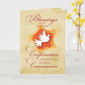 Bestätigungs-u. Kommunions-Glückwunsch-Segen Karte (Gelbe Blume)