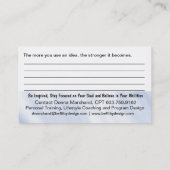 Bestätigungs-Visitenkarte Visitenkarte (Rückseite)