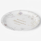 Bestätigungs-Wildblumen Pappteller (Schrägansicht)