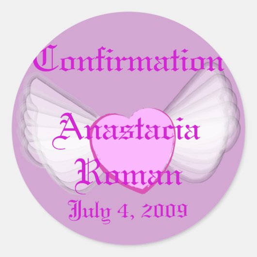 Bestätigungsaufkleber-anpassen Runder Aufkleber (Vorderseite)