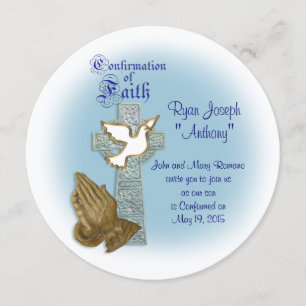 Bestätigungseinladung Keltisches Kreuz Einladung