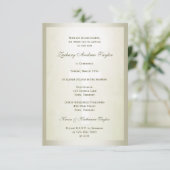 Bestätigungsglas aus Gold Einladung (Stehend Vorderseite)