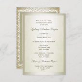 Bestätigungsglas aus Gold Einladung (Vorne/Hinten)