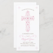 Bestätigungskarte - Einladung eines Mädchens zur B (Vorne/Hinten)